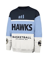 '47 Brand Men's and Women's Light Blue Atlanta Hawks 2024/25 City Edition On Five Maximalist Pullover Sweatshirt