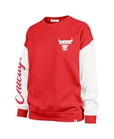 '47 Brand Women's Red Chicago Bulls Rise Andie Oversized Pullover Sweatshirt