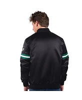 Starter Men's Black New York Jets Logo Full-Snap Jacket