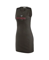 Wear by Erin Andrews x Gracie Hunt Women's Pewter Tampa Bay Buccaneers Ribbed Tank Dress