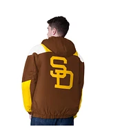 Starter Men's Brown San Diego Padres Cooperstown Collection Charger Half-Zip Jacket