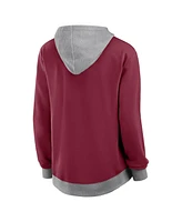 Logo Athletic Women's Burgundy Colorado Avalanche Hit It French Terry Full-Zip Hoodie