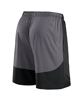 Logo Athletic Men's Black/Gray San Antonio Spurs Launch Performance Shorts