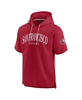 Fanatics Men's and Women's Scarlet San Francisco 49ers Elements Ready Short Sleeve Pullover Hoodie