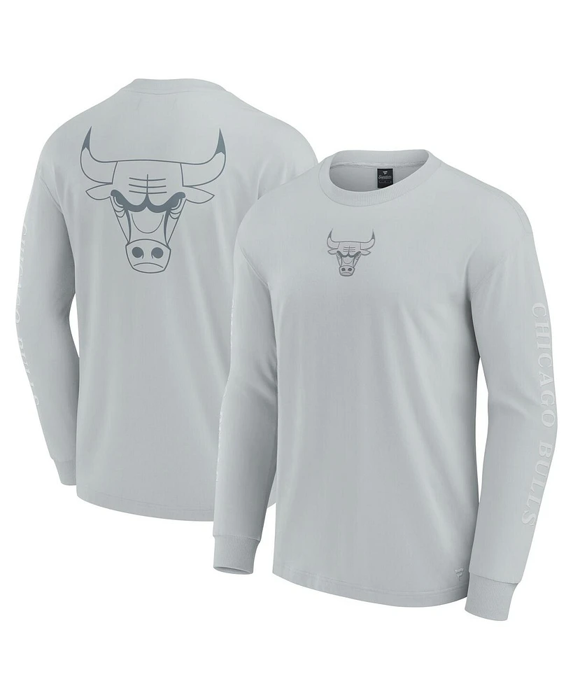 Fanatics Men's Gray Chicago Bulls Elements Strive Long Sleeve T-Shirt