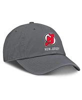 Fanatics Men's Charcoal New Jersey Devils Washed Adjustable Hat