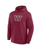 Fanatics Men's Burgundy Washington Commanders Elements Blaze Tri-Blend Long Sleeve Hoodie T-Shirt