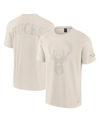 Fanatics Men's Cream Milwaukee Bucks Elements Iconic T-Shirt