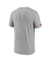 Nike Men's Heather Gray Ohio State Buckeyes On-Court Basketball Legend Practice Performance T-Shirt