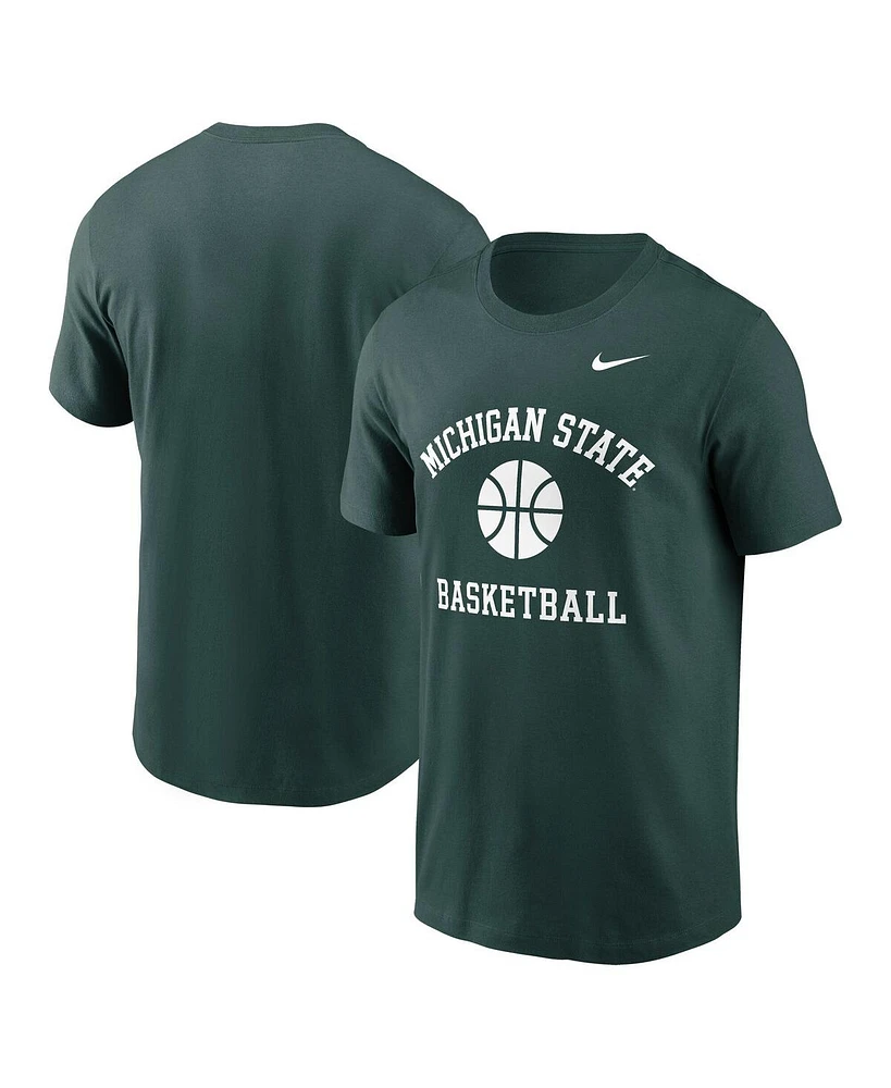 Nike Men's Green Michigan State Spartans Basketball Icon T-Shirt