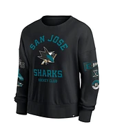 Fanatics Women's Black San Jose Sharks Go Team Pullover Sweatshirt