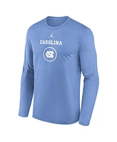 Jordan Men's Carolina Blue North Carolina Tar Heels 2024 On-Court Basketball Practice Legend Performance Long Sleeve T-Shirt