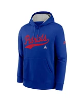 Nike Men's Royal New England Patriots Rewind Club Logo Pullover Hoodie