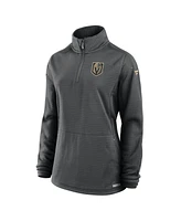 Fanatics Women's Gray Vegas Golden Knights Authentic Pro Rink Lightweight Quarter-Zip Pullover Top