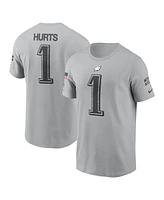 Nike Men's Jalen Hurts Gray Philadelphia Eagles 2024 Salute To Service Name Number T-Shirt