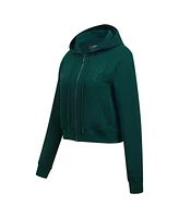 Pro Standard Women's Hunter Green Milwaukee Bucks Triple Tonal Full-Zip Hoodie