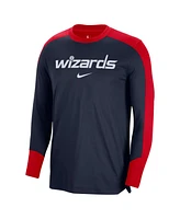 Nike Men's Navy/Red Washington Wizards 2024/25 Authentic Pre-Game Legend Long Sleeve Shooting Shirt