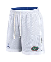 Jordan Men's White/Royal Florida Gators Primetime Reversible Shorts