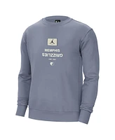 Jordan Men's Blue Memphis Grizzlies Courtside Statement Edition Heavyweight Pullover Sweatshirt