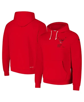 Nike Men's Red Chicago Bulls Courtside Standard Issue Premium Performance Pullover Hoodie