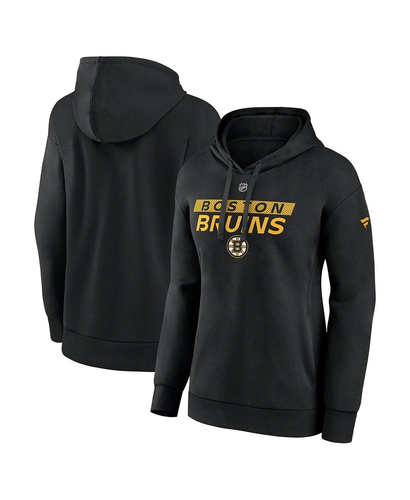 Fanatics Women's Black Boston Bruins Authentic Pro Core Primary Fleece Pullover Hoodie