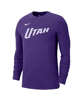 Nike Men's Purple Utah Jazz 2024/25 City Edition Essential Logo Long Sleeve T-Shirt