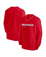 Nike Men's Red Georgia Bulldogs 2024 Sideline Pullover Windshirt