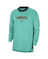 Jordan Men's Mint Charlotte Hornets 2024/25 City Edition Authentic Pregame Performance Long Sleeve Shooting T-Shirt