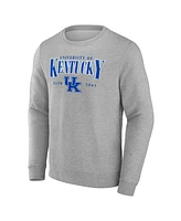 Fanatics Men's Gray Kentucky Wildcats True Classics Act Fast Fleece Pullover Sweatshirt