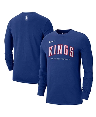 Nike Men's Blue Sacramento Kings 2024/25 City Edition Essential Logo Long Sleeve T-Shirt