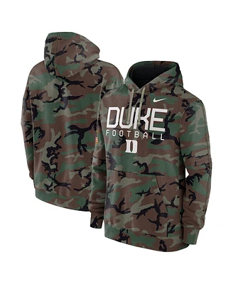 Nike Men's Camo Duke Blue Devils 2024 Military Appreciation Club Fleece Pullover Hoodie