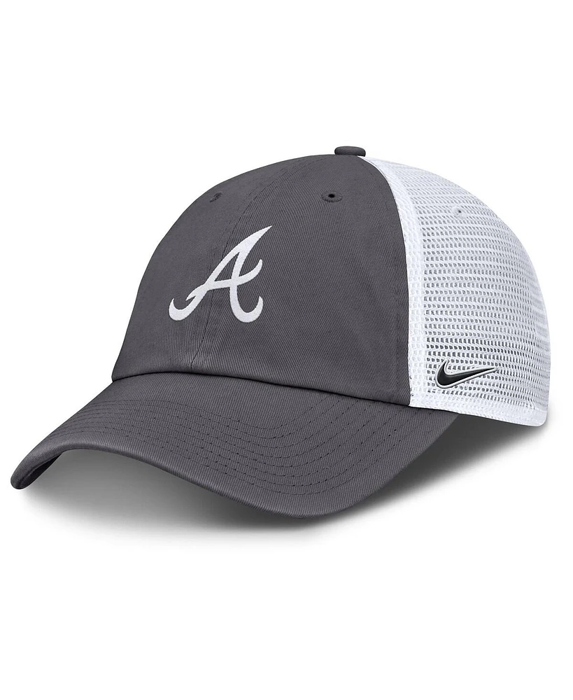 Nike Men's Gray Atlanta Braves Adjustable Trucker Hat