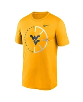 Nike Men's Gold West Virginia Mountaineers Legend Basketball Icon Performance T-Shirt