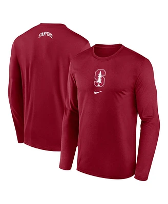 Nike Men's Cardinal Stanford On-Court Basketball Shootaround Performance Long Sleeve T-Shirt