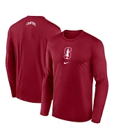 Nike Men's Cardinal Stanford On-Court Basketball Shootaround Performance Long Sleeve T-Shirt