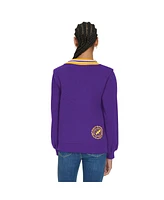 Tommy Hilfiger Women's Purple Minnesota Vikings Alice V-Neck Pullover Sweatshirt