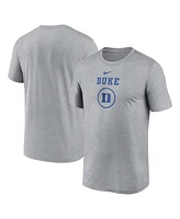 Nike Men's Heather Gray Duke Blue Devils On-Court Basketball Legend Practice Performance T-Shirt