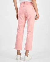 Nautica Jeans Women's Gingham Cropped Straight-Leg Pants