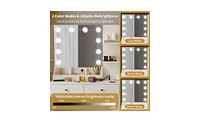 Makeup Vanity with Lights – Led Lighted Dressing Table with Storage for Bedroom or Makeup Area