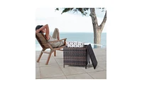 Side Table with Storage Functional and Stylish End Table for Living Room or Bedroom Organization