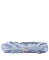 Nina Pleated Frame with Crystal Clasp Clutch