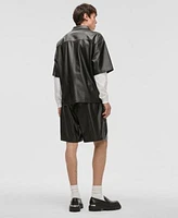 Mode Of One Mens Perforated Camp Shirt Pull On Shorts Exclusively At Macys