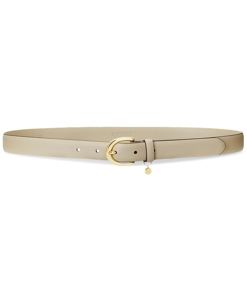 Lauren Ralph Women's Charm Crosshatch Leather Belt