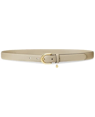 Lauren Ralph Women's Charm Crosshatch Leather Belt