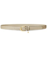 Lauren Ralph Women's Charm Crosshatch Leather Belt