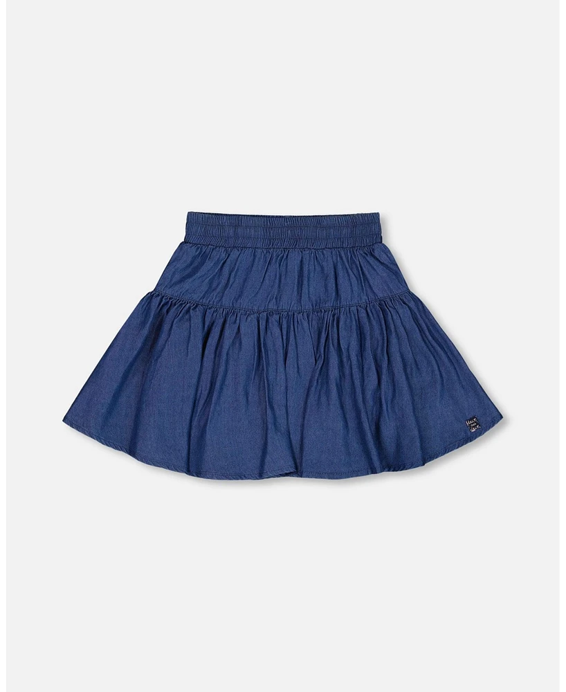 Deux par Big Girls Chambray Skort Navy Blue