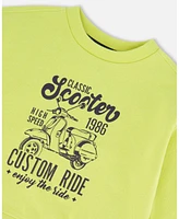 Deux par Toddler Boys Pullover Graphic Sweatshirt Lime Green - Toddler|Child