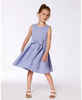 Deux par Big Girls Neoprene Bow Dress Old Blue