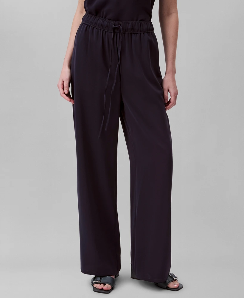 Calvin Klein Women's Wide-Leg Pull-On Pants