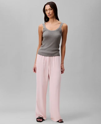 Calvin Klein Women's Wide-Leg Pull-On Pants